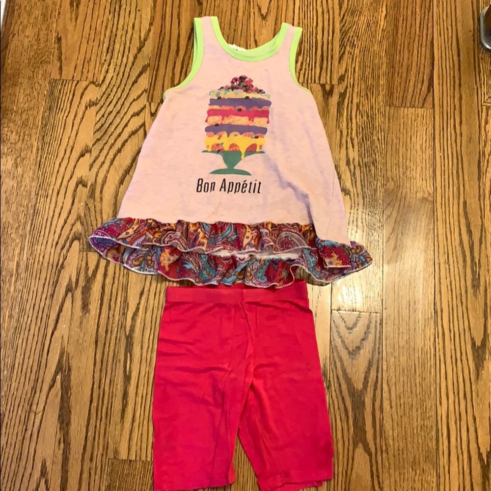 Girls Biker Shorts and Tank Top Set